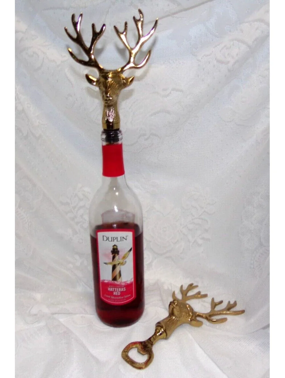 Buck Antlers Wine Stopper & Bottle Opener PRE-OWNED IN VERY GOOD CONDITION